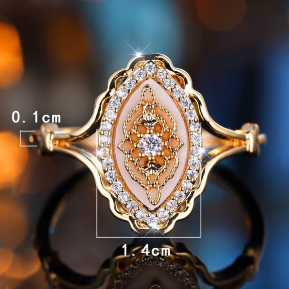 14k Yellow Gold Diamond Ring Band - Picture 5 of 5